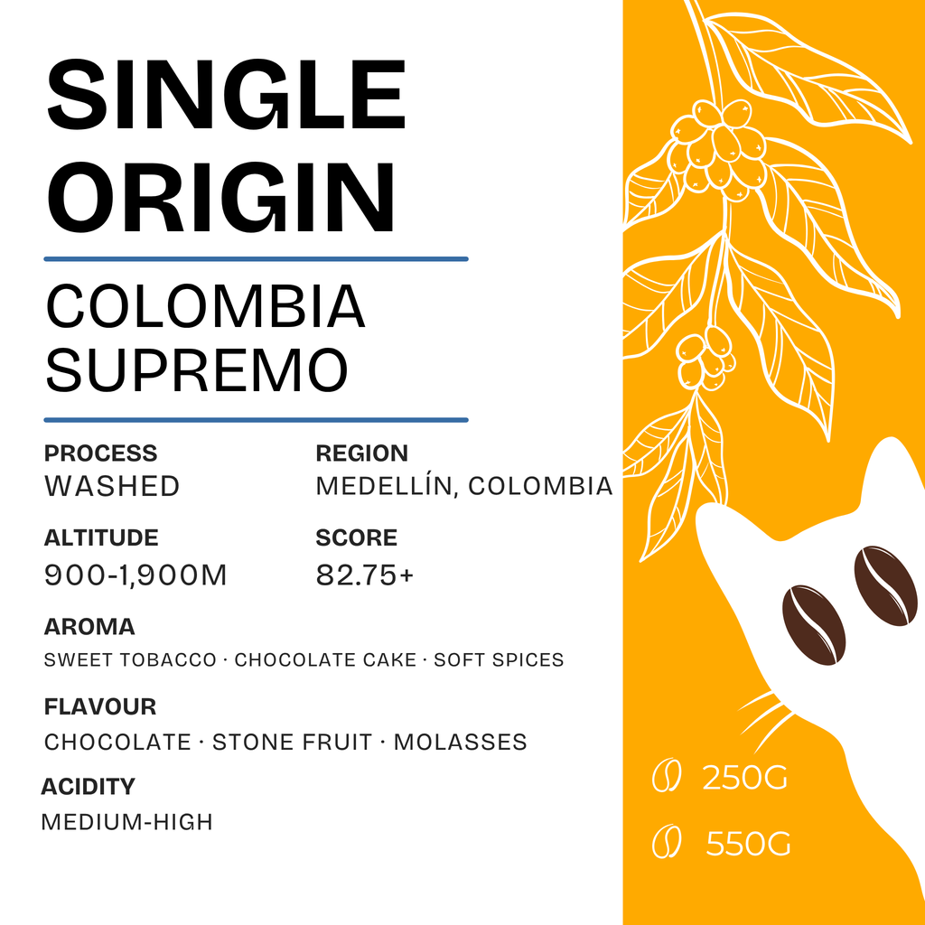 SOE – Colombia Supremo – Chocolate & Stone Fruit | Choose Your Roast