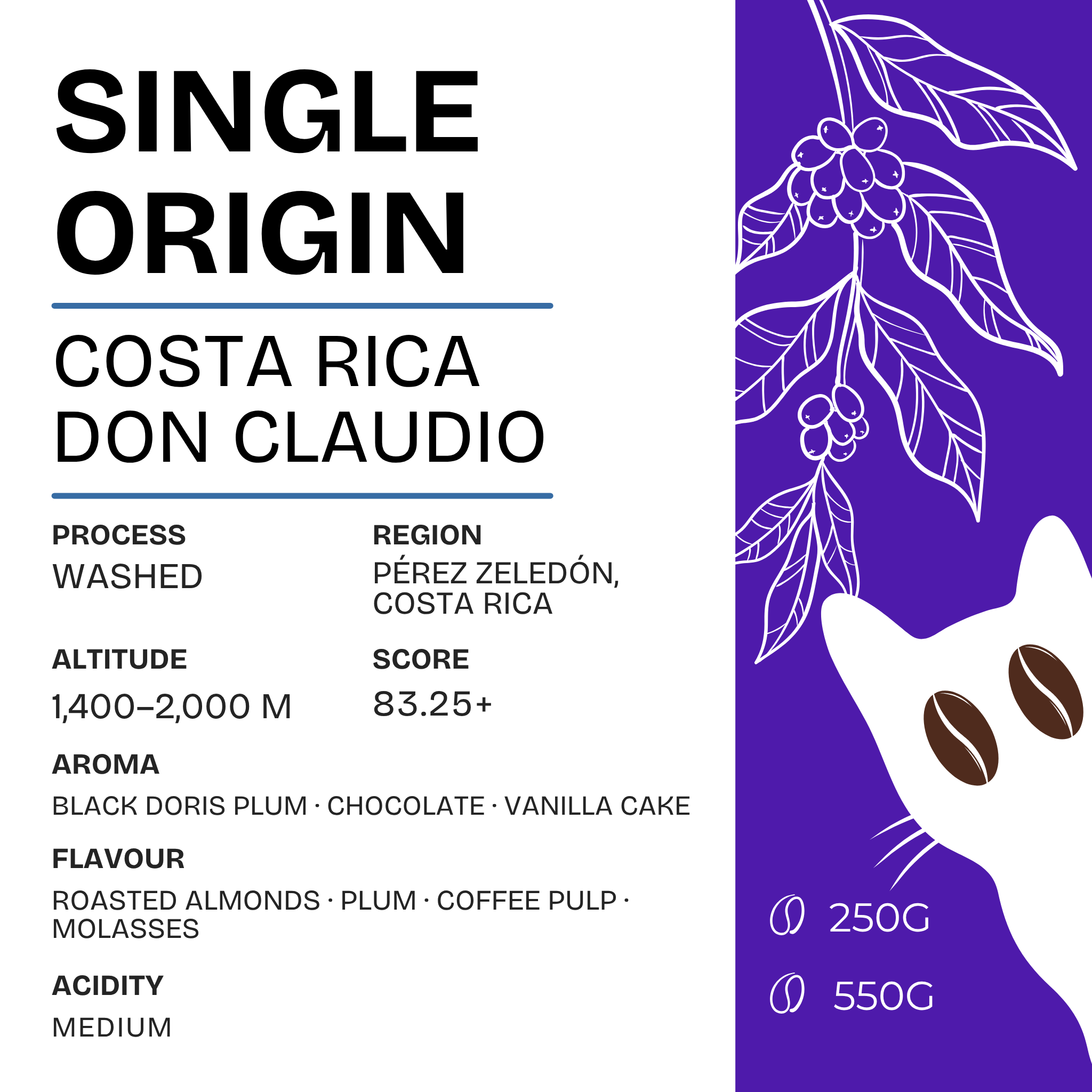 SOE – Costa Rica Don Claudio – Chocolate & Plum